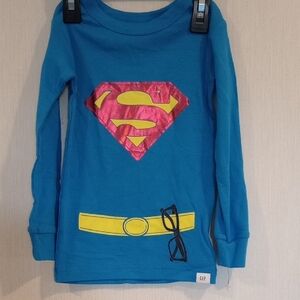 Blue Superhero Long Sleeve Shirt